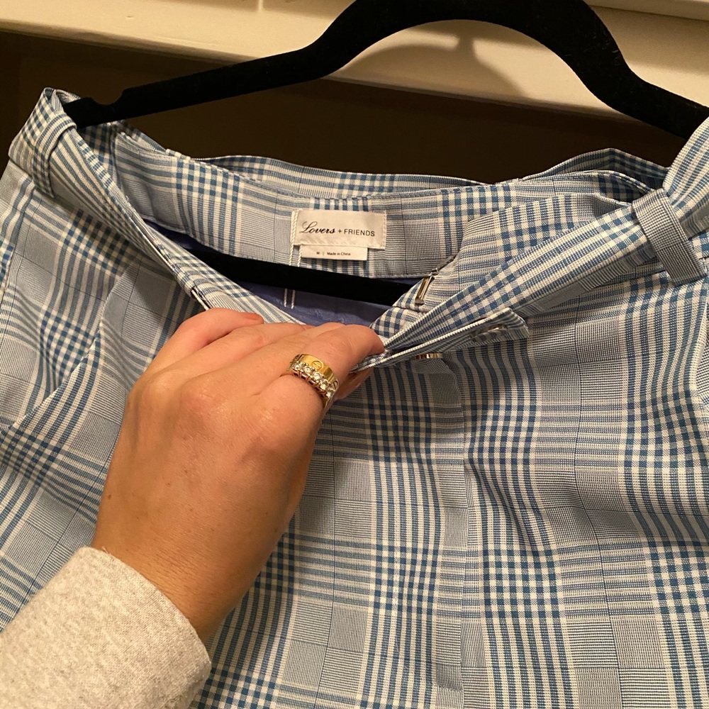 Blue plaid pants - Picture 3 of 4